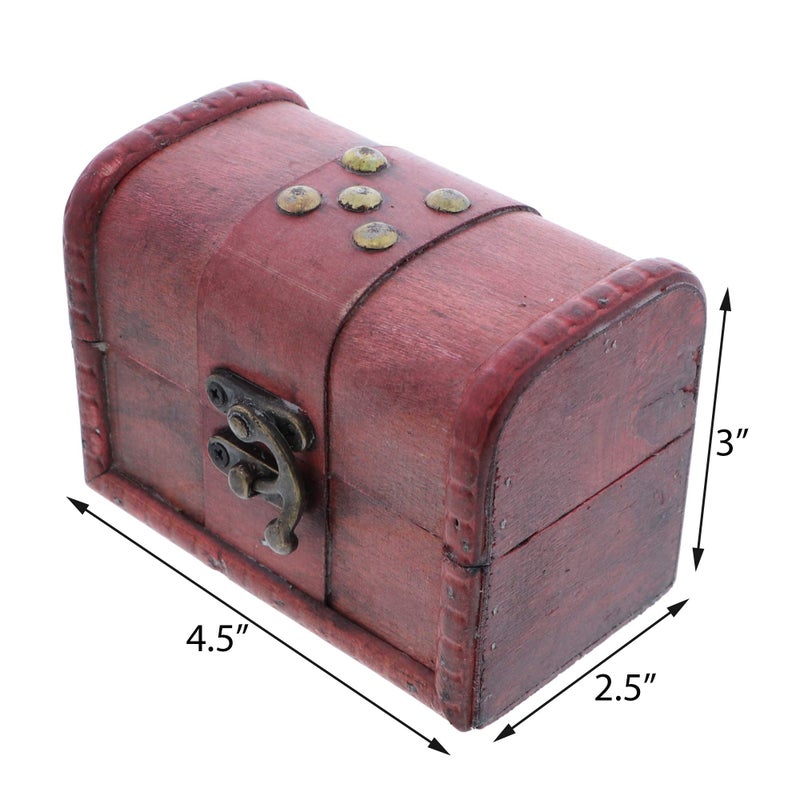 SandT Collection Small Cherry Wood Like Treasure Chest - Image 2